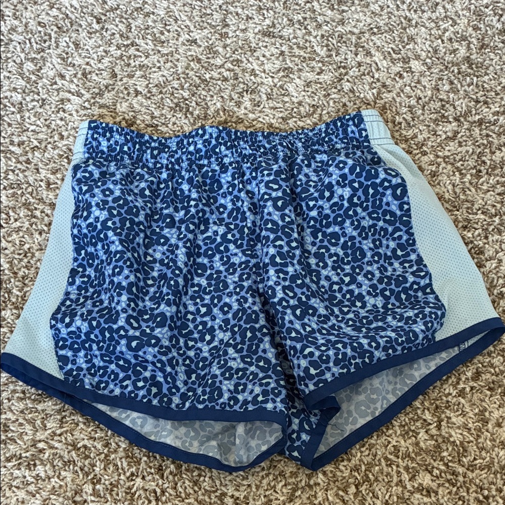 Stylish Blue Leopard Print Women's Shorts